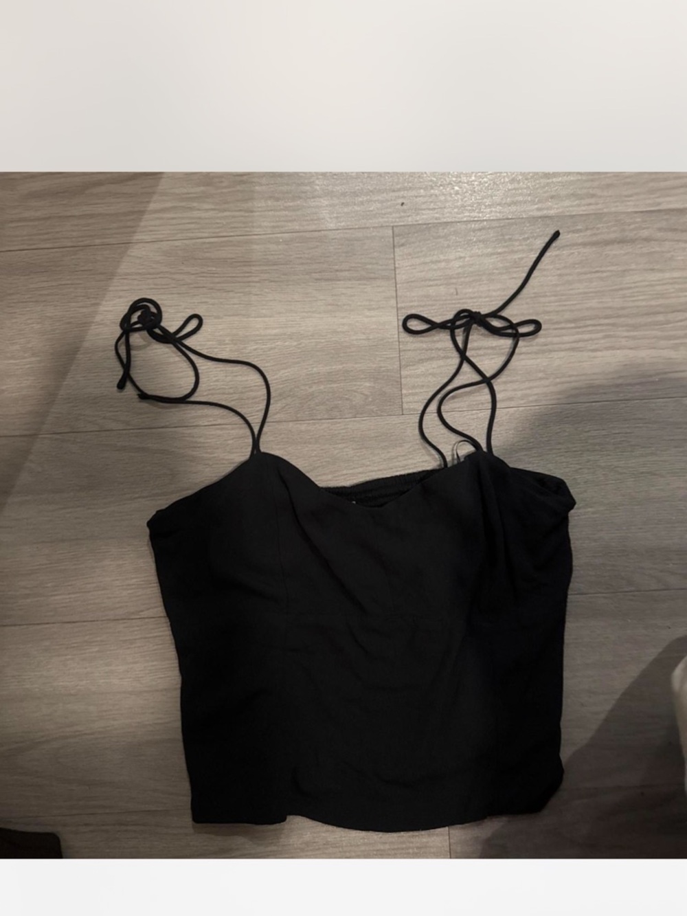 Old Navy Black Tie-Shoulder Bustier Cami